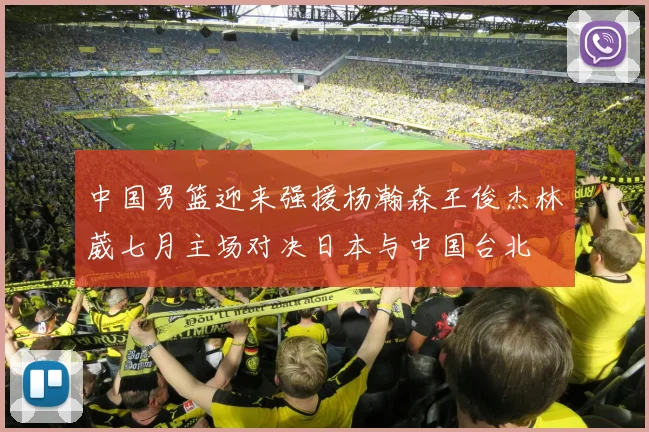中国男篮迎来强援杨瀚森王俊杰林葳七月主场对决日本与中国台北